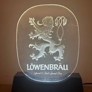 VINTAGE LOWENBRAU SPECIAL & DARK SPECIAL BEER LIGHTED NEON LIGHT TESTED & WORKS!